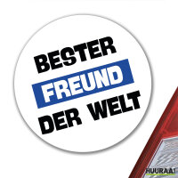 Aufkleber Bester Freund der Welt 10cm rund