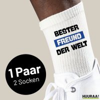 Unisex Socken Bester Freund der Welt Größe 37/46 White Motiv Tennissocken
