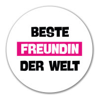 Aufkleber Beste Freundin der Welt 10cm rund