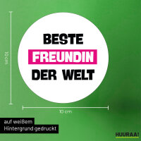 Aufkleber Beste Freundin der Welt 10cm