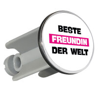 Waschbeckenstöpsel Beste Freundin der Welt 4cm Abflussstopfen