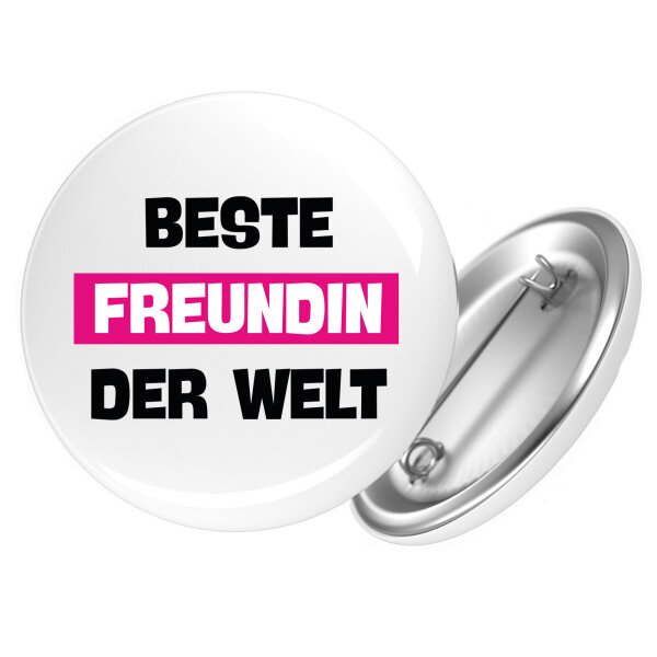 Button Beste Freundin der Welt rund