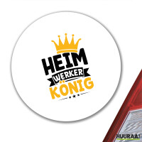 Aufkleber Heimwerker König 10cm rund