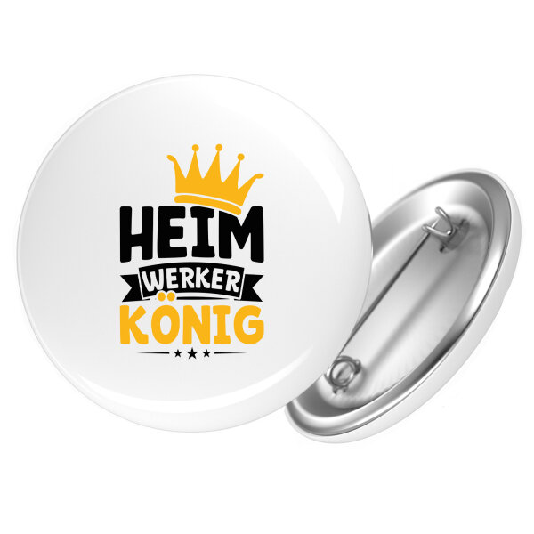 Button Heimwerker König rund
