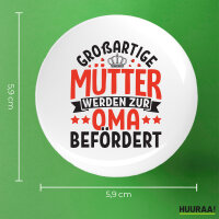 Button Großartige Mütter werden zur Oma befördert