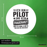 Aufkleber Bin Pilot kein Frauenartzt kann mir das ja trotzdem mal anschauen 10cm