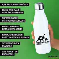 Trinkflasche Mamasaurus Rex Dinosaurier 500ml Edelstahl Wasserflasche