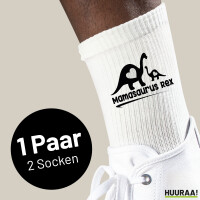 Unisex Socken Mamasaurus Rex Dinosaurier Baumwolle