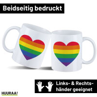 Kaffeetasse Regenbogenflagge LGBT+ Pride Flag 330ml