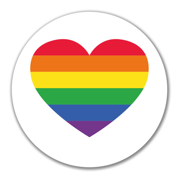 Aufkleber Regenbogenflagge LGBT+ Pride Flag 10cm rund