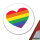 Aufkleber Regenbogenflagge LGBT+ Pride Flag 10cm rund