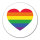 Aufkleber Regenbogenflagge LGBT+ Pride Flag 10cm