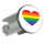 Waschbeckenstöpsel Regenbogenflagge LGBT+ Pride Flag 4cm Abflussstopfen