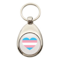 Schlüsselanhänger Trans Pride Flagge LGBTQ Herz