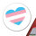 Aufkleber Trans Pride Flagge LGBTQ Herz 10cm rund