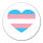Aufkleber Trans Pride Flagge LGBTQ Herz 10cm