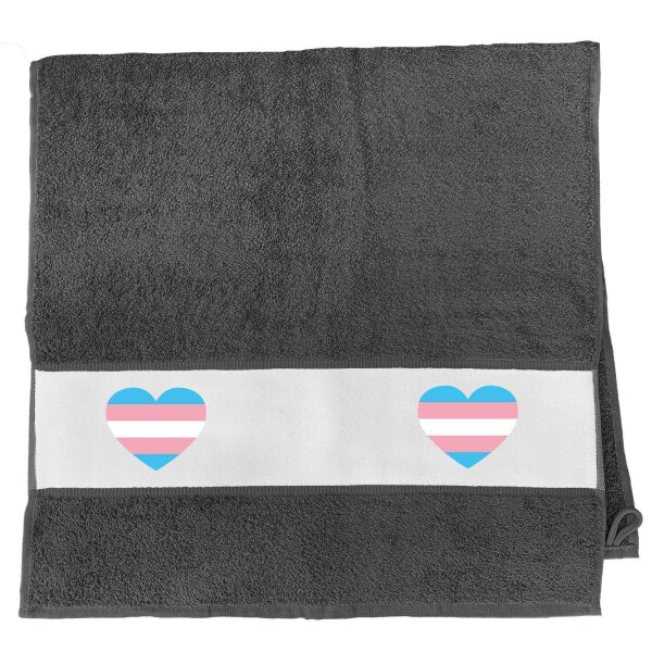 Handtuch Trans Pride Flagge LGBTQ Herz 50x100cm