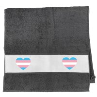 Handtuch Trans Pride Flagge LGBTQ Herz 50x100cm