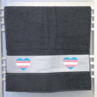 Handtuch Trans Pride Flagge LGBTQ Herz 50x100cm