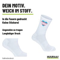 Unisex Socken Trans Pride Flagge LGBTQ Herz Baumwolle