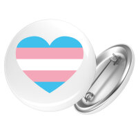 Button Trans Pride Flagge LGBTQ Herz