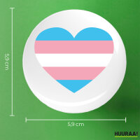 Button Trans Pride Flagge LGBTQ Herz