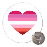 Magnet Lesbische Pride Flagge LGBTQ Herz 59mm...