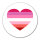Aufkleber Lesbische Pride Flagge LGBTQ Herz 10cm rund