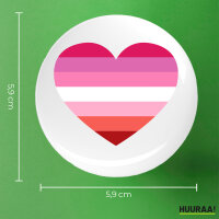 Button Lesbische Pride Flagge LGBTQ Herz