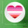 Button Lesbische Pride Flagge LGBTQ Herz