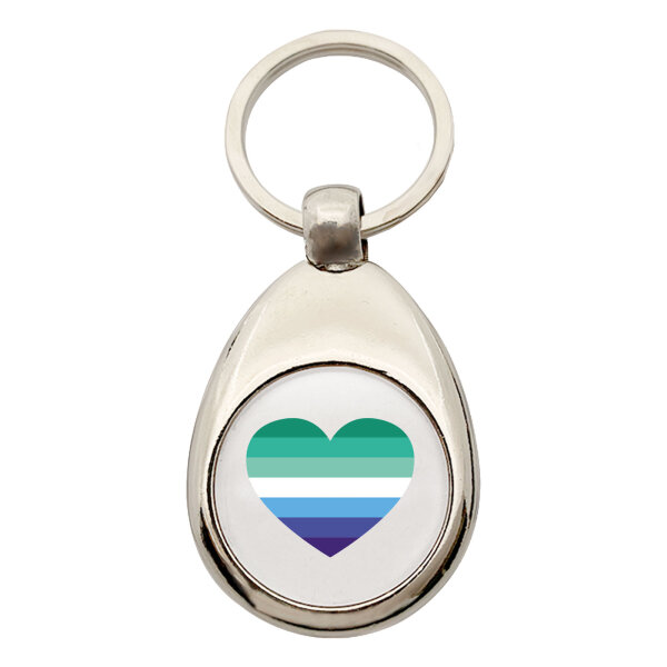 Schlüsselanhänger Schwule Pride Flagge LGBTQ Herz Schlüsselring