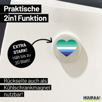 Magnet Schwule Pride Flagge LGBTQ Herz 59mm Kühlschrankmagnet