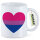 Kaffeetasse Bi*sexuell Pride Flagge LGBTQ Herz 330ml