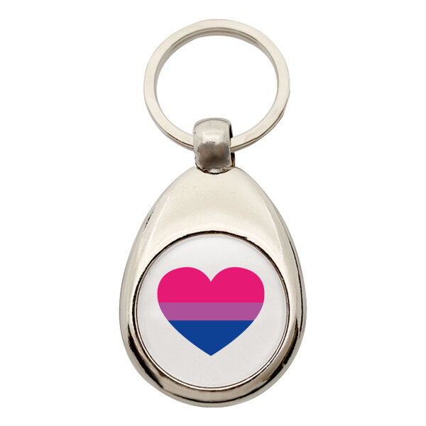 Schlüsselanhänger Bi*sexuell Pride Flagge LGBTQ Herz
