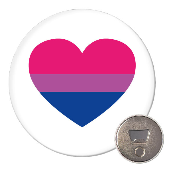 Magnet Bi*sexuell Pride Flagge LGBTQ Herz 59mm Kühlschrankmagnet