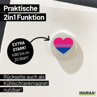 Magnet Bi*sexuell Pride Flagge LGBTQ Herz 59mm Kühlschrankmagnet