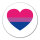 Aufkleber Bi*sexuell Pride Flagge LGBTQ Herz 10cm