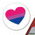 Aufkleber Bi*sexuell Pride Flagge LGBTQ Herz 10cm