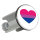 Waschbeckenstöpsel Bi*sexuell Pride Flagge LGBTQ Herz 4cm Abflussstopfen