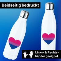 Trinkflasche Bi*sexuell Pride Flagge LGBTQ Herz 500ml...