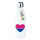 Trinkflasche Bi*sexuell Pride Flagge LGBTQ Herz 500ml Edelstahl Wasserflasche