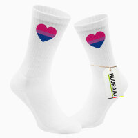 Unisex Socken Bi*sexuell Pride Flagge LGBTQ Herz Baumwolle