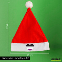 Weihnachtsmütze Asexuelle Pride Flagge LGBTQ Herz