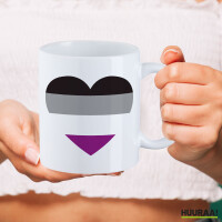 Kaffeetasse Asexuelle Pride Flagge LGBTQ Herz 330ml