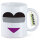 Kaffeetasse Asexuelle Pride Flagge LGBTQ Herz 330ml