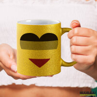 Glitzertasse Asexuelle Pride Flagge LGBTQ Herz 330ml