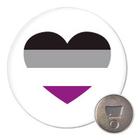 Magnet Asexuelle Pride Flagge LGBTQ Herz 59mm...
