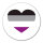 Aufkleber Asexuelle Pride Flagge LGBTQ Herz 10cm rund