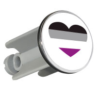 Waschbeckenstöpsel Asexuelle Pride Flagge LGBTQ Herz...