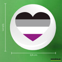 Button Asexuelle Pride Flagge LGBTQ Herz